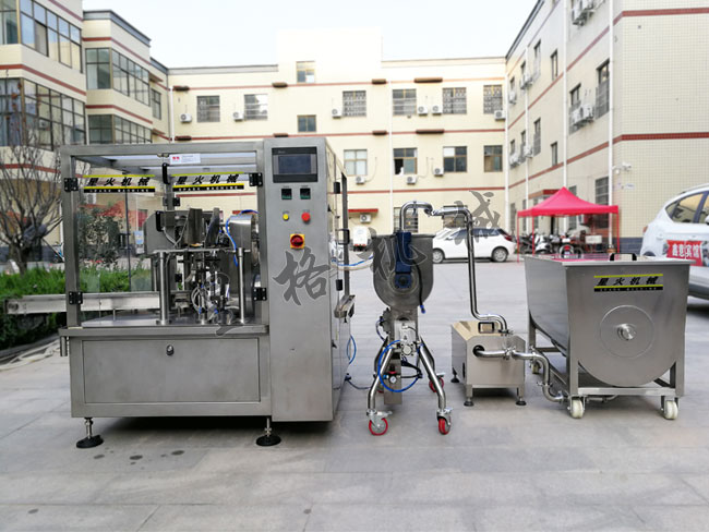全自動(dòng)調(diào)味品包裝生產(chǎn)線(xiàn)+醬料包裝生產(chǎn)線(xiàn)(圖1)